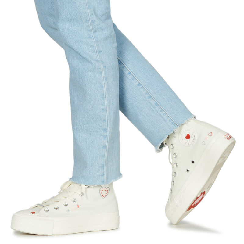 Converse CHUCK TAYLOR ALL STAR LIFT Bianco Sneakers alte Donna - 8