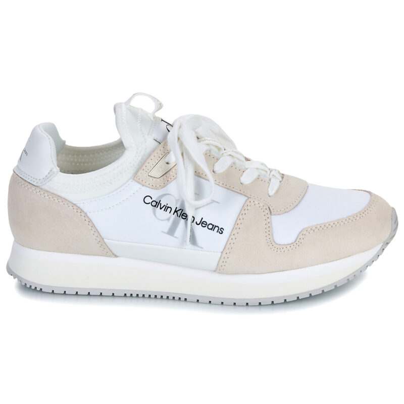 Calvin Klein Jeans RUNNER SOCK LACEUP NY-LTH W Bianco Sneakers basse Donna - 2