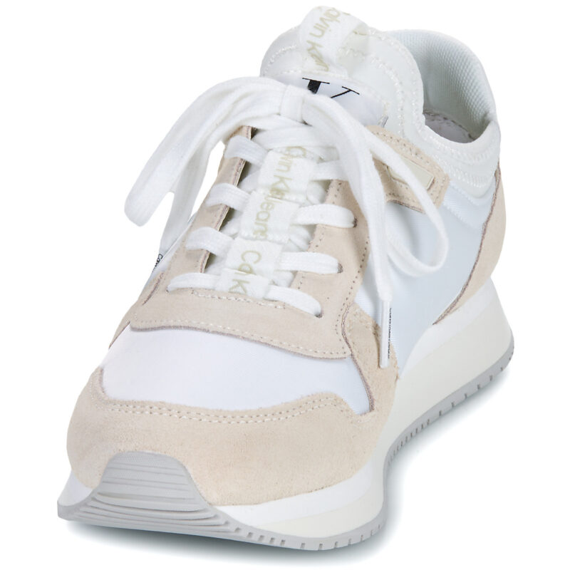 Calvin Klein Jeans RUNNER SOCK LACEUP NY-LTH W Bianco Sneakers basse Donna - 3