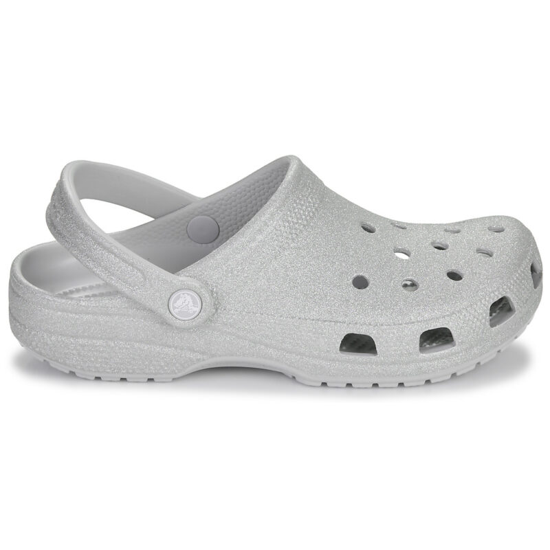 Crocs  Classic Glitter Clog  Argento -  Zoccoli Donna - 2