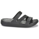 Pantuflas Crocs Getaway con tiras negras para mujer - 2