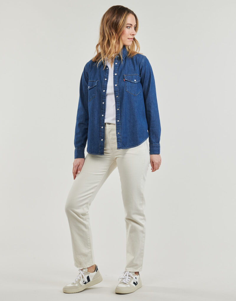 Jeans boyfriend Levis 501&reg; CROP Blanco Jeans boyfriend Mujer - 3