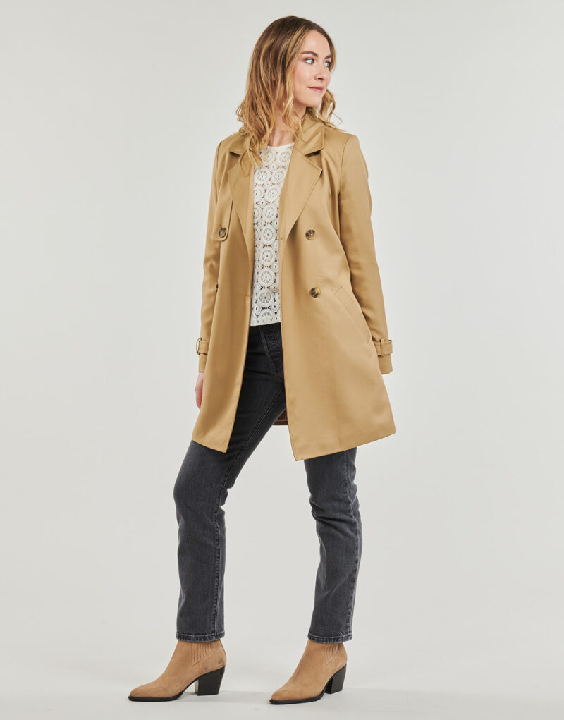 Trench Vero Moda VMCELESTE Beige Trench Femme - 3