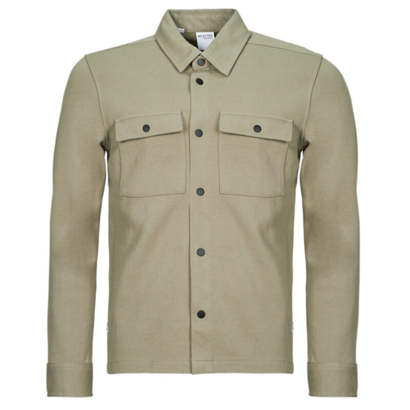 Chaqueta Selected SLHJACKIE SWEAT JACKET Verde Chaquetas Hombre - 1