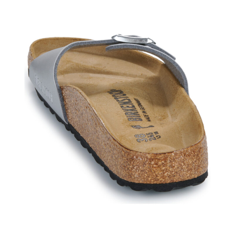 BIRKENSTOCK Madrid Birko-flor / Silver / Stretto Argento Ciabatta Donna - 5