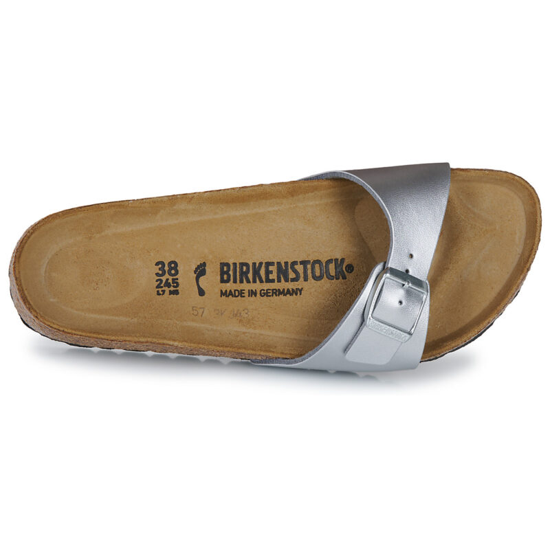 BIRKENSTOCK Madrid Birko-flor / Silver / Stretto Argento Ciabatta Donna - 6