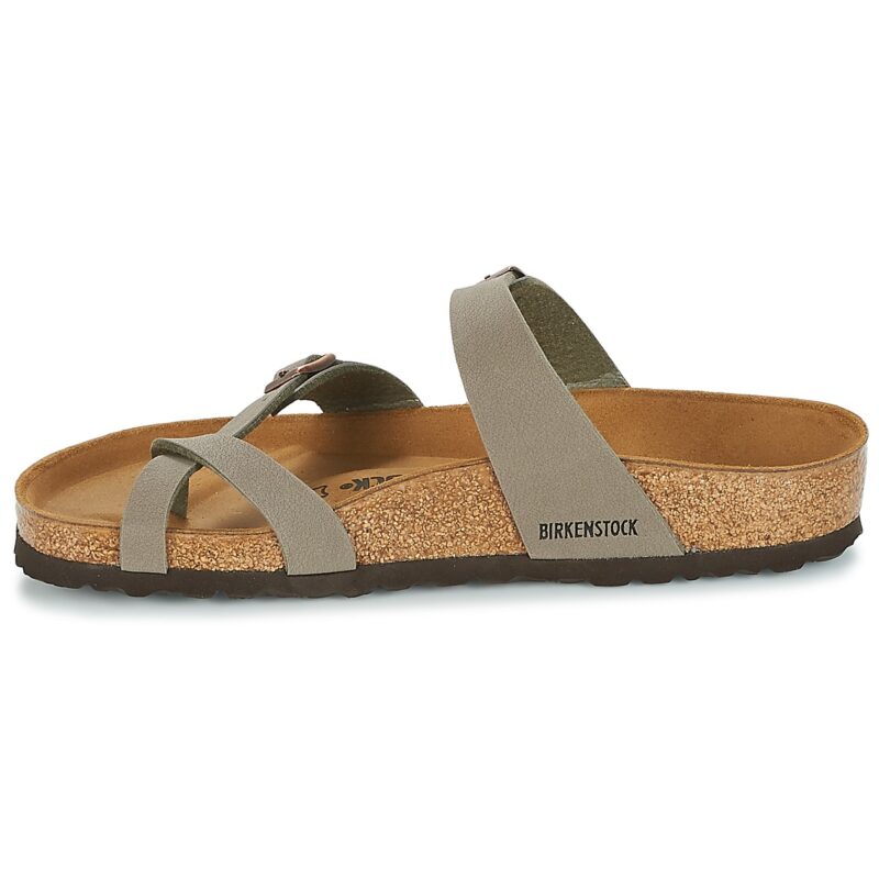 BIRKENSTOCK Mayari Birko-flor / Nubuck / Stone / Regular Grigio Ciabatta Donna - 4