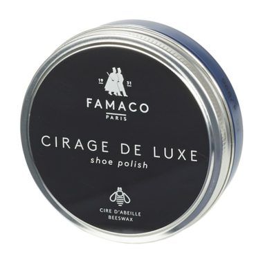 Alt text: "Famaco BAMOCLES Blu - Accessori scarpe Uomo, prodotto di alta qualità per la cura delle scarpe, ideale per mantenere la bellezza e la durata delle calzature maschili."