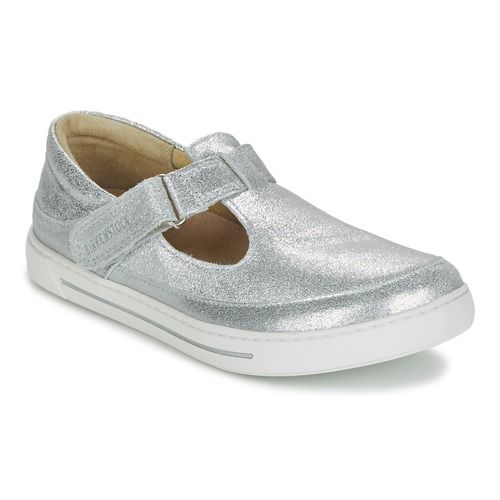Ballerine bambina ragazza Birkenstock ABILENE Argento, eleganti scarpe estive in pelle sintetica. Design unico e confortevole, ideali per ogni occasione. Perfette per la moda infantile, offrono stile e praticità. Disponibili in argento brillante, queste ballerine Birkenstock uniscono qualità e tendenze per un look chic e alla moda.