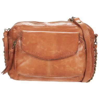 Borsa a tracolla donna Pieces  PCNAINA LEATHER CROSS BODY  Marrone Pieces 5715208451206