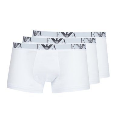 Boxer uomo Emporio Armani CC715-PACK DE 3 in bianco, set di 3 pezzi, realizzati con materiali di alta qualità per comfort e stile. Designer italiano, perfetto per l'abbigliamento quotidiano. Acquista ora i boxer Emporio Armani per un tocco di eleganza nel tuo guardaroba.
