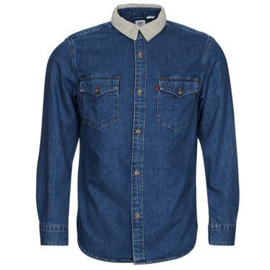 Camicia a maniche lunghe Uomo Levis RELAXED FIT WESTERN in tinta blu, elegante e versatile, perfetta per look casual e informali. Realizzata con materiali di alta qualità, offre comfort e stile. Ideale per ogni occasione, dal tempo libero agli eventi sociali. Disponibile in diverse taglie. Acquista ora la tua camicia Levis per un outfit impeccabile!