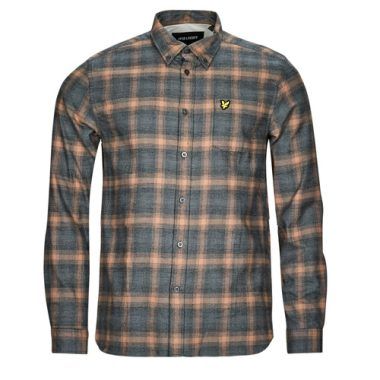Camicia a maniche lunghe Uomo Lyle & Scott BUTTON DOWN CHECK SHIRT Multicolore, stile casual, tessuto morbido e traspirante, design a quadri, perfetta per outfit eleganti e informali, disponibile in diverse taglie.