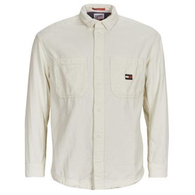 Camicia a maniche lunghe uomo Tommy Jeans TJM CASUAL CORDUROY OVERSHIRT Bianco, realizzata in morbido corduroy, perfetta per un look casual e moderno. Stile versatile e comodo, ideale per ogni occasione, disponibile in bianco per un outfit fresco e elegante.
