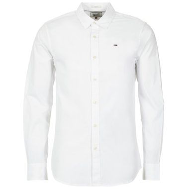 Camicia a maniche lunghe uomo Tommy Jeans TJM ORIGINAL STRETCH SHIRT in bianco, realizzata con un tessuto elastico per una vestibilità comoda e moderna. Ideale per outfit casual ed eleganti, questa camicia è perfetta per ogni occasione. Aggiungi un tocco di stile al tuo guardaroba con la camicia Tommy Jeans, un must-have per gli amanti della moda.