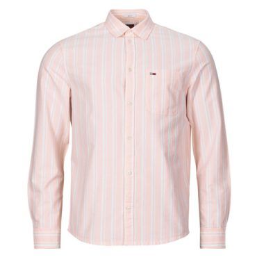Camicia a maniche lunghe uomo Tommy Jeans TJM REG OXFORD STRIPESHIRT rosa, elegante e casual, ideale per ogni occasione. Perfetta per un look moderno, realizzata in cotone di alta qualità per comfort e traspirabilità. Acquista ora la tua camicia Tommy Jeans per uno stile unico e raffinato.