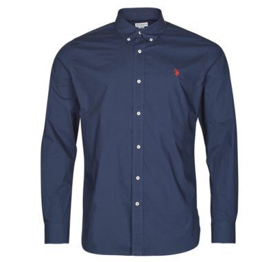 Camicia a maniche lunghe Uomo U.S. Polo Assn. DIRK Marine, ideale per un look casual e sofisticato. Realizzata in cotone di alta qualità, questa camicia offre comfort e stile, perfetta per ogni occasione. Disponibile nella tonalità marina, è un must-have nel tuo guardaroba. Acquistala adesso per un'eleganza senza tempo!