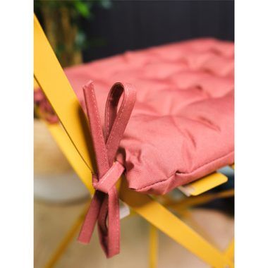 Coprisedia    Assise Matelassée 40/40 Polyester Terracotta Spirit Garden 22  Rosso