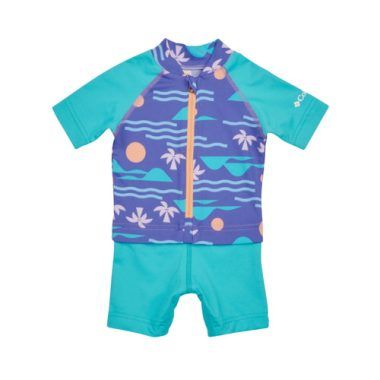 Costume Bermuda da spiaggia ragazzo Columbia Sandy Shores Sunguard Suit Viola, ideale per le giornate al mare. Design accattivante e funzionale, offre protezione solare e comfort. Perfetto per giocare in spiaggia e nuotare. Acquista ora per un'estate all'insegna del divertimento!