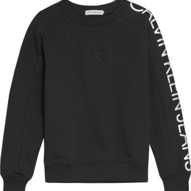 Felpa ragazza Calvin Klein Jeans IG0IG00691-BEH nera, moda giovanile, design elegante, comfort e stile, perfetta per outfit quotidiani e occasioni casual. Acquista online la felpa originale Calvin Klein per un look alla moda e trendy.