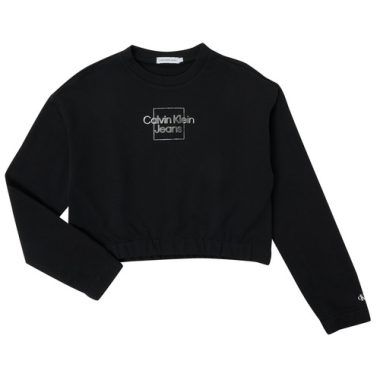 Felpa ragazza Calvin Klein Jeans METALLIC BOX LOGO SWEATSHIRT Nero - Stile contemporaneo e comfort eccezionale. Questa felpa presenta un design elegante con il logo metallico di Calvin Klein, perfetta per un look casual e alla moda. Realizzata in materiali di alta qualità, è ideale per ogni occasione. Aggiungi un tocco di classe al tuo guardaroba con questa felpa must-have!
