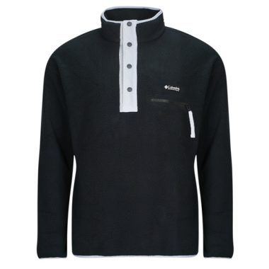 Felpa uomo Columbia Helvetia Half Snap Fleece nera, ideale per le attività all'aperto e il tempo libero, realizzata in tessuto caldo e confortevole. Design elegante con chiusura a bottoni, perfetta per l'inverno. Acquista ora per un look sporty e funzionale!