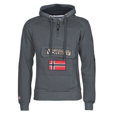 Felpa uomo Geographical Norway GYMCLASS grigia, ideale per un look casual e sportivo. Realizzata con materiali di alta qualità, questa felpa offre comfort e stile, perfetta per attività all'aperto o per il tempo libero. Scopri il comfort e la versatilità della felpa Geographical Norway GYMCLASS in grigio, un must-have per il tuo guardaroba.