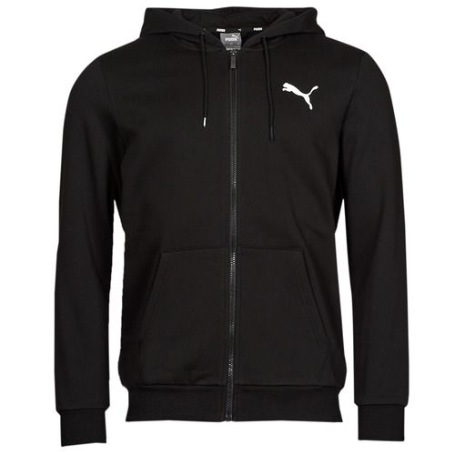 Felpa Uomo Puma ESS FZ HOODED JACKET FL Nero, giacca con cappuccio elegante e sportiva, ideale per un look casual e dinamico. Realizzata in tessuto di alta qualità, offre comfort e stile. Perfetta per attività all'aperto o per il tempo libero. Disponibile in nero, combina funzionalità e moda per ogni outfit.