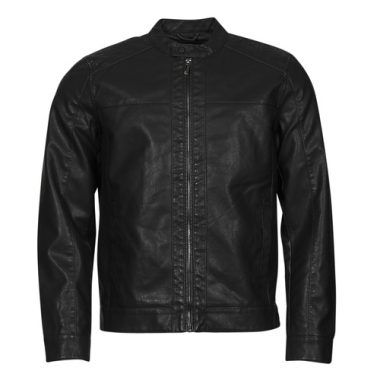 Giacca in pelle Uomo Only & Sons ONSMIKE Nero, elegante e trendy, perfetta per l'inverno. Design moderno con dettagli raffinati, ideale per outfit casual e formali. Acquista ora questa giacca versatile per completare il tuo guardaroba.