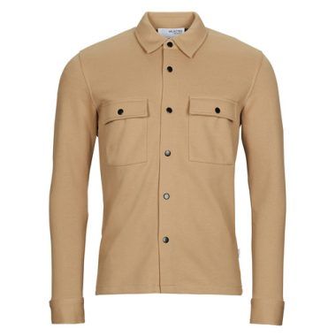 Giacca uomo Selected  SLHJACKIE SWEAT JACKET  Beige Selected 5715220435208