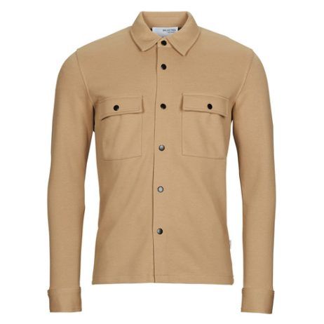 Giacca uomo Selected  SLHJACKIE SWEAT JACKET  Beige Selected 5715220435208