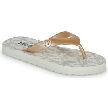 Infradito bambina ragazza MICHAEL Michael Kors ENDINE STRIPE Beige, eleganti e alla moda, perfette per la stagione estiva. Questi sandali con strisce offrono comfort e stile, ideali per ogni occasione. Scegli le infradito MICHAEL Michael Kors per un look trendy e raffinato.