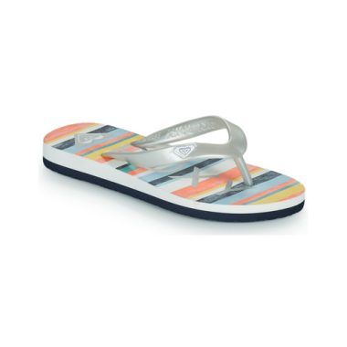 Infradito Roxy per bambina ragazza, modello RG TAHITI VII in bianco, perfette per l'estate. Sandali eleganti e comodi, ideali per la spiaggia e le giornate di sole. Scarpe estive di alta qualità, con design accattivante, perfette per ogni outfit. Roxy, marca rinomata per l'abbigliamento e gli accessori da surf, offre stile e comfort per le piccole avventuriere.