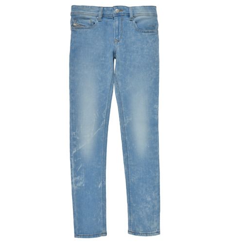 Jeans skinny ragazzo Diesel SLEENKER Blu, moda giovanile, pantaloni attillati in denim, stile casual, alta qualità, vestibilità moderna, jeans trendy per ragazzi, ideale per abbigliamento quotidiano.