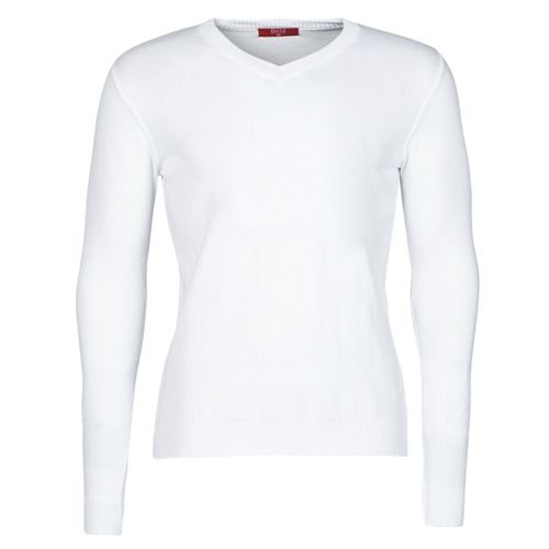 Maglione Uomo BOTD OOMAN Bianco, elegante e versatile, perfetto per ogni stagione. Design moderno e confortevole, ideale per outfit casual o formali. Acquista ora e arricchisci il tuo guardaroba con questo must-have.