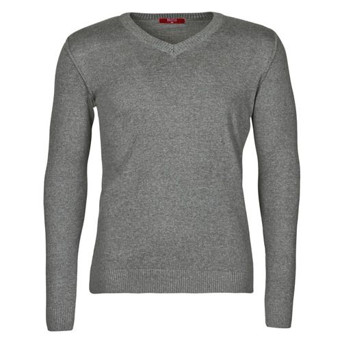 Maglione Uomo BOTD OOMAN Grigio, elegante e trendy, ideale per ogni occasione. Realizzato con materiali di alta qualità, offre comfort e stile. Perfetto per l'inverno, si abbina facilmente a jeans e pantaloni casual. Acquista ora per aggiungere un tocco di classe al tuo guardaroba!