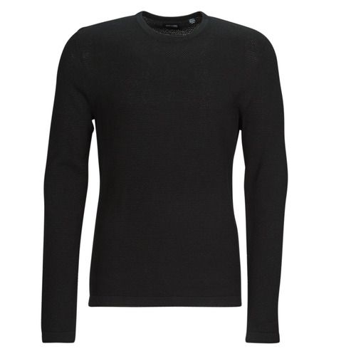 Maglione uomo Only & Sons ONSPANTER REG 12 STRUC CREW KNIT NOOS in nero, realizzato in tessuto di alta qualità, ideale per un look casual e raffinato. Perfetto per la stagione invernale, offre comfort e stile senza tempo. Acquista ora e completa il tuo guardaroba con questo versatile maglione.