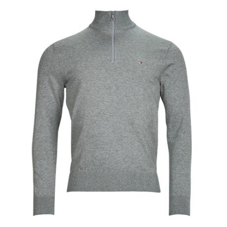 Maglione uomo Tommy Hilfiger  1985 ZIP MOCK  Grigio Tommy Hilfiger 8720641455497
