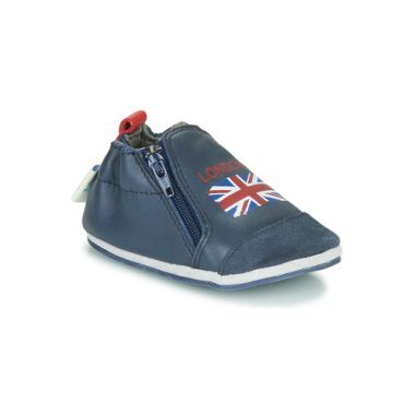 Pantofole Robeez bambino ragazzo LONDON FLAG Blu, comode e alla moda, ideali per la casa e l'uso quotidiano. Perfette per bambini, queste pantofole offrono comfort e sostegno, con un design accattivante ispirato alla bandiera del Regno Unito. Scegli la qualità Robeez per garantire il benessere dei piedi del tuo bambino.