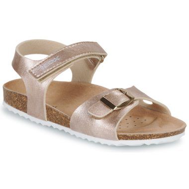 Sandali Geox J ADRIEL GIRL oro per bambina, eleganti e confortevoli, ideali per ogni occasione estiva. Design alla moda con dettagli luminosi, perfetti per completare il look delle ragazze. Scopri la qualità dei sandali Geox, il migliore alleato per il comfort dei piedi dei più piccoli.