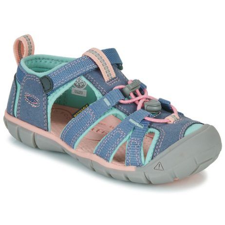 Sandali Keen SEACAMP II CNX Blu per bambina ragazza, ideali per avventure all'aperto, con un design comodo e traspirante, suola antiscivolo per una maggiore sicurezza e stabilità. Perfetti per giornate estive al mare o in montagna.