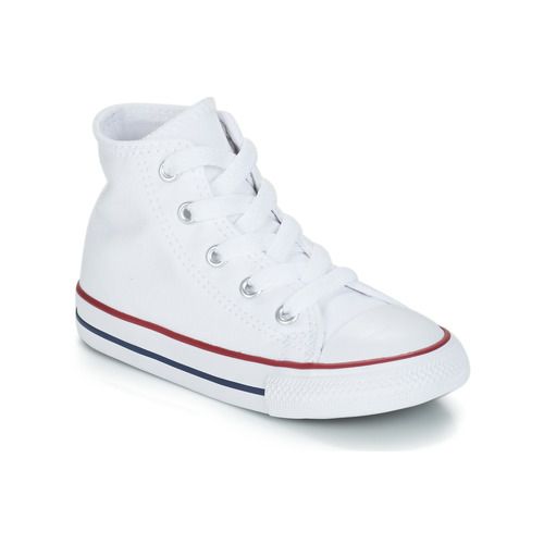 Scarpe bambina ragazza Converse CHUCK TAYLOR ALL STAR CORE HI Bianco, sneaker iconiche in tela con suola in gomma, perfette per ogni occasione. Stile unico e comfort eccezionale per le giovani fashioniste. ideale per scuola e tempo libero. Acquista ora le Converse bianche per un look alla moda e versatile!