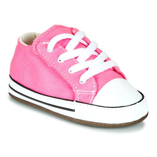Scarpe Converse per bambina ragazza CHUCK TAYLOR FIRST STAR CANVAS HI in rosa, perfette per un look alla moda e casual. Realizzate in tela resistente, queste sneakers offrono comfort e stile per ogni occasione. Ideali per attività all'aperto e quotidiane. Acquista ora per aggiungere un tocco trendy al guardaroba della tua ragazza.