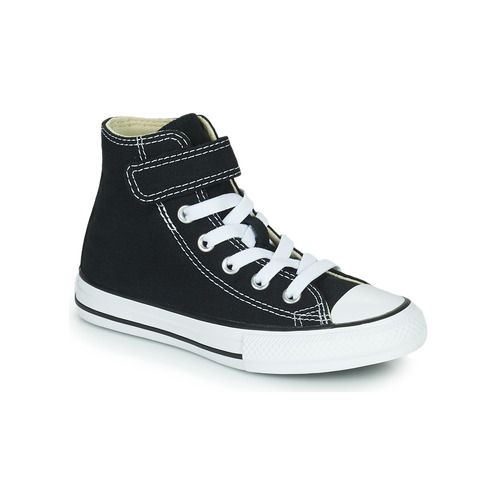 Scarpe Converse Chuck Taylor All Star 1V Foundation Hi Nero per bambina, eleganti e versatili, ideali per ogni occasione. Design classico con dettagli moderni, perfette per abbinamenti trendy. Comfort e stile si uniscono in un'unica calzatura per ragazze alla moda.