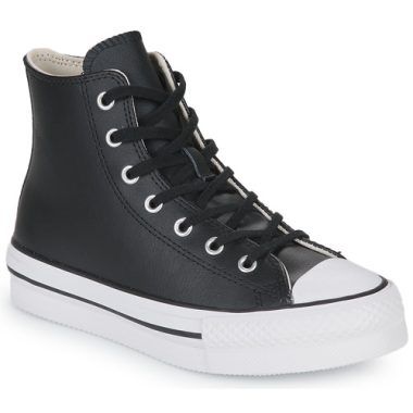 Scarpe bambina ragazza Converse Chuck Taylor All Star Eva Lift Leather Foundation Hi Nero, stilose e versatili, perfette per ogni occasione. Realizzate in pelle di alta qualità, queste sneakers offrono comfort e durata, ideali per le fashionista in erba. Aggiungi un tocco di stile al guardaroba della tua bambina con queste iconiche scarpe Converse.