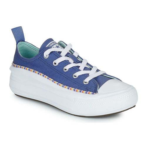 Scarpe bambina ragazza Converse Chuck Taylor All Star Move Seasonal Ox Blu, ideali per un look alla moda e confortevole. Scarpe in tela di alta qualità, perfette per ogni occasione. Acquista ora le Converse per un'eleganza casual e un comfort ottimale.