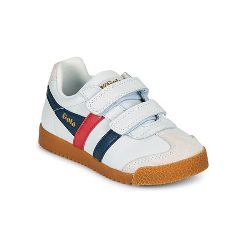 Scarpe Gola HARRIER LEATHER VELCRO Bianco per bambina ragazza, eleganti e comode, perfette per ogni occasione. Design moderno e pratico con chiusura in velcro per una calzata facile. Ideali per il tempo libero e le attività quotidiane. Acquista ora le migliori scarpe per bambini Gola!