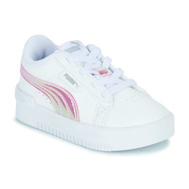 Scarpe Puma Jada Holo AC Inf Bianco per bambina ragazza, caratterizzate da un design elegante e moderno. Queste scarpe leggere e confortevoli offrono supporto ideale per la crescita del piede delle più giovani. Perfette per ogni occasione, dallo sport al tempo libero, le Puma Jada Holo sono disponibili in una raffinata colorazione bianca con dettagli holografici, ideali per aggiungere stile e originalità al guardaroba delle ragazze. Scegli la qualità e il comfort delle scarpe Puma per accompagnare la tua bambina in ogni avventura.