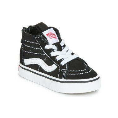 Vans Scarpe bambina ragazza SK8-HI ZIP Nero, sneakers alte in pelle nera con zip laterale, design moderno e alla moda, ideali per ogni occasione, comfort e stile per le giovani fashioniste. Acquista ora per un look trendy e pratico.