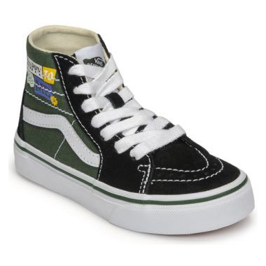 Scarpe Vans bambina ragazza UY SK8-HI TAPERED VR3 in colore nero, ideali per un look trendy e sportivo. Queste scarpe alte offrono comfort e stile, perfette per ogni occasione. Design moderno e resistente, ottime per attività quotidiane. Disponibili ora per rendere il guardaroba della tua bambina unico e alla moda.